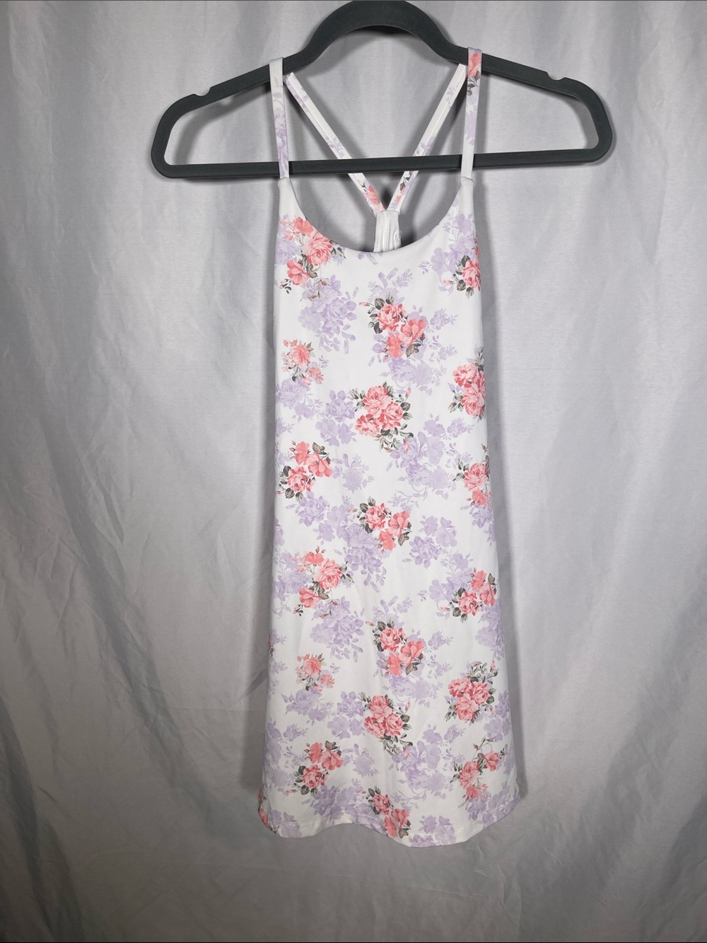 AS REVIVAL ALTAR’D STATE WOMENS MINI FLORAL ATHLETIC EXERCISE DRESS XS PINK